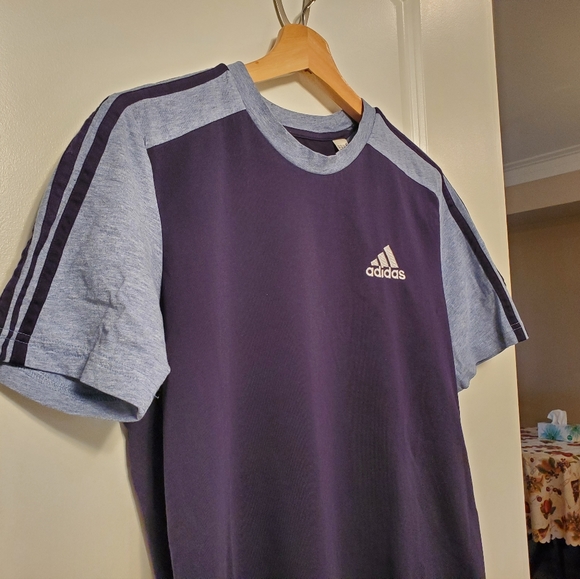 Adidas Essentials Melange Tee Small Blue - Picture 3 of 10